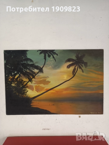 Стара картина Б . Петкова , снимка 2 - Картини - 51700777