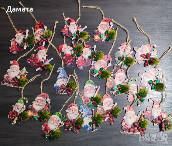 Коледни късмети/висулки за закачане/ магнитче/топки/торбички от зебло, снимка 13 - Коледни подаръци - 48274062