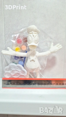 Комплект за оцветяване – 3D фигура Доналд Дък + бои и палитра (21 см), снимка 8 - Рисуване и оцветяване - 53648890