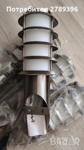 Градинска стенна лампа INOX, снимка 2 - Градински мебели, декорация  - 53808879