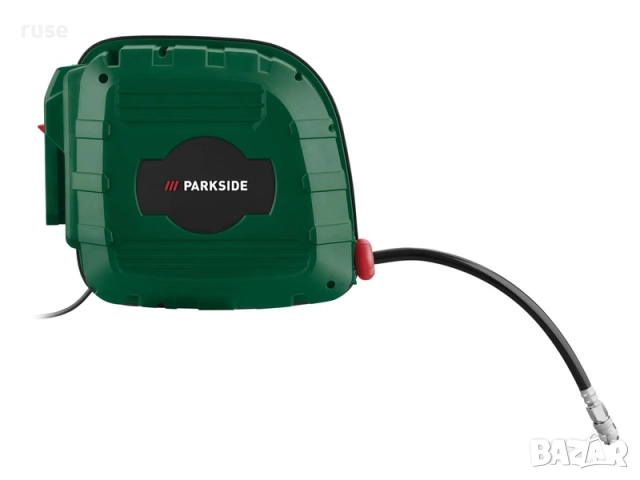 НОВИ! Компресор Parkside 1100 W с автоматична макара с маркуч 10м 8bar, снимка 3 - Компресори - 52519253