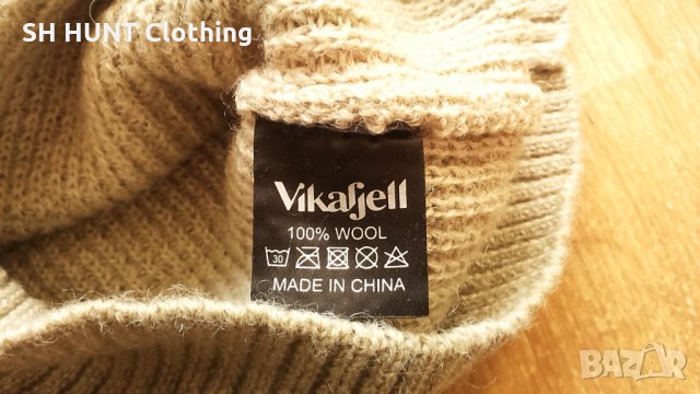 Vikafjell 100% WOOL за лов риболов и туризъм размер M Вълнен пуловер ( не бучи ) - 103, снимка 13 - Пуловери - 35908755