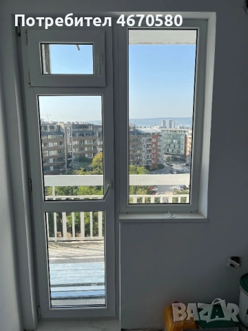 ПВЦ дограма - врата с прозорче + неотваряем прозорец, снимка 2 - Дограми - 53791787