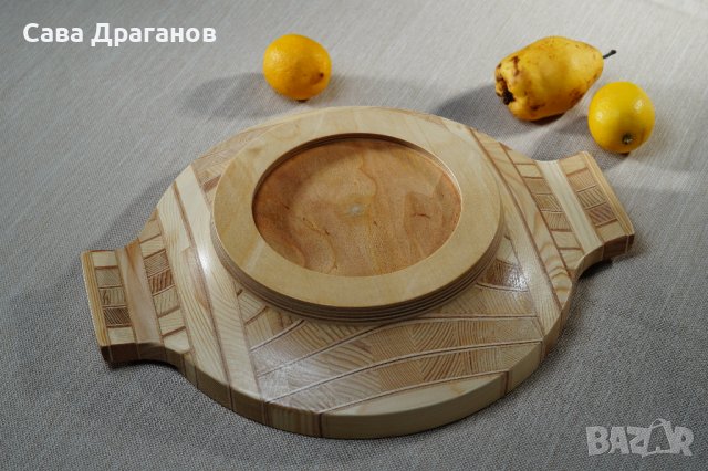 Дървена купа с дръжки, снимка 14 - Други - 40359045