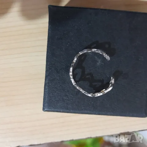 Сребърен регулируем пръстен сърчица