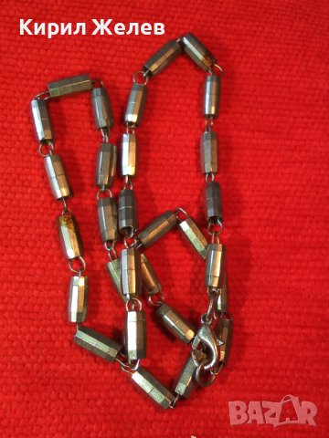 СРЕБРИСТ ЛАНЕЦ ВЕРИЖКА КЮСТЕК КОЛИЕ ИНТЕРЕСНА ОРИГИНАЛНА ПЛЕТКА 24331, снимка 8 - Колиета, медальони, синджири - 33956894