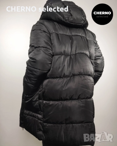 ABOUTYOU X KEVIN TRAPP дълго черно пухено яке – L • XL – Ново с етикети, снимка 4 - Якета - 52850437