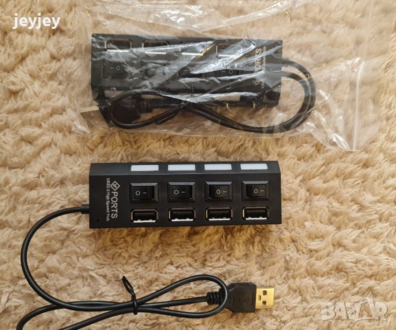 USB hub, снимка 5 - Кабели и адаптери - 42457973