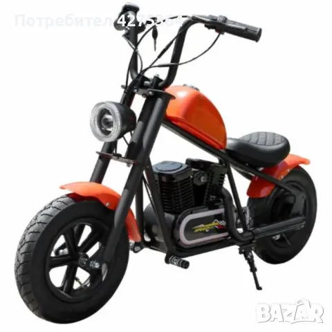 Електрически детски мотоциклет – Ретро стил и модерна технология, снимка 5 - Велосипеди - 49737374