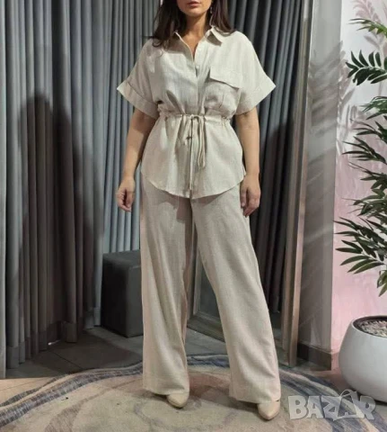 дамски комплект лен, снимка 3 - Костюми - 50950537