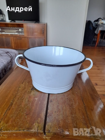 Стара емайлирана цедка,гевгир #18