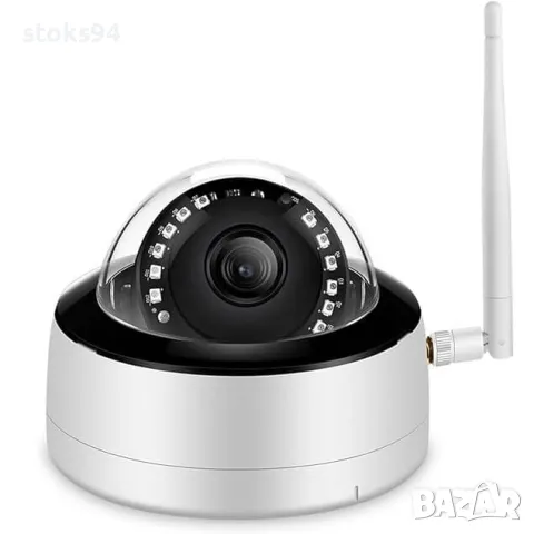 Wi-Fi вандалоустойчива камера с монтаж и SD карта 64GB, снимка 1