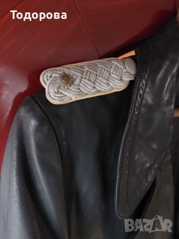 Schwarzer SS-Trenchcoat ww2(кожено военно палато на немски офицер), снимка 4 - Антикварни и старинни предмети - 52181408