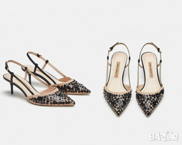 👡 Обувки на ток на Zara , снимка 3 - Дамски обувки на ток - 53774272