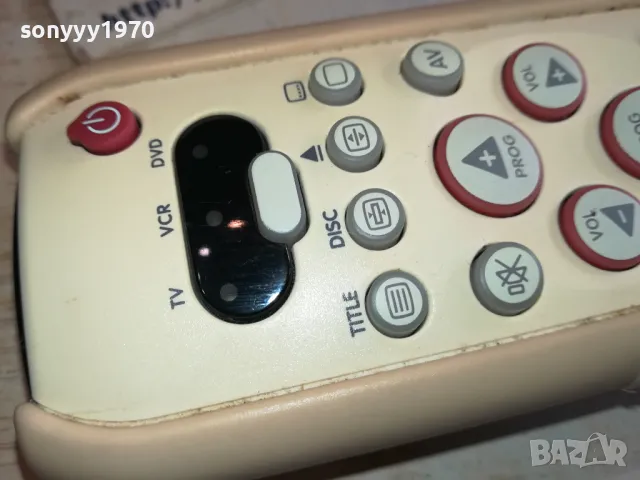 PHILIPS SHOCK PROOF SRU 538 TV VCR DVD REMOTE CONTROL-ВНОС SWISS 2511241552, снимка 2 - Дистанционни - 48101042