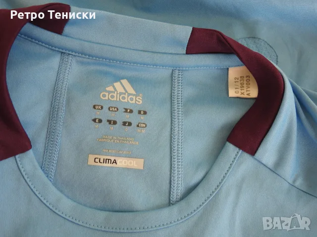 Тениска adidas — Мъже размер M Синьо (сезон 2012), снимка 4 - Тениски - 56319288