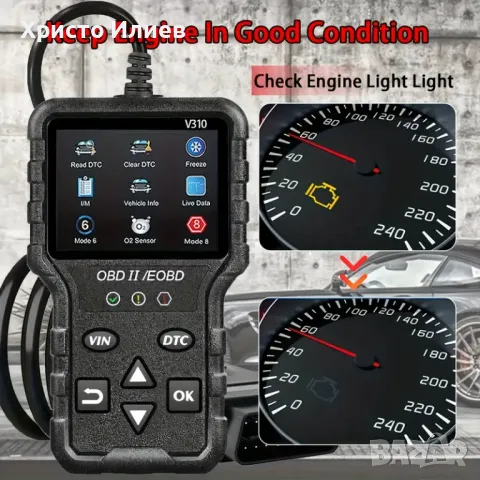 Автомобилен Диагностичен инструмент OBD Скенер за кодове и грешки на двигателя OBD2 V310, снимка 4 - Аксесоари и консумативи - 50271048