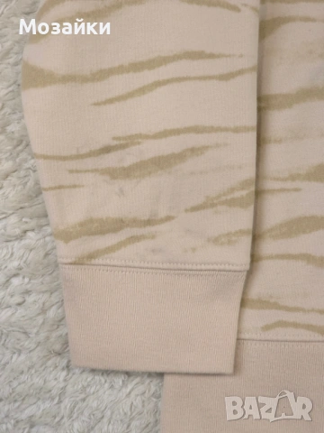 GAP Дамска качулка с бежов принт на животни и лого Arch Logo French Terry - размер L, снимка 4 - Суичъри - 53595674