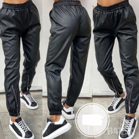 Кожен панталон в черен цвят с цип отпред в Панталони в гр. Свиленград -  ID31016263 — Bazar.bg