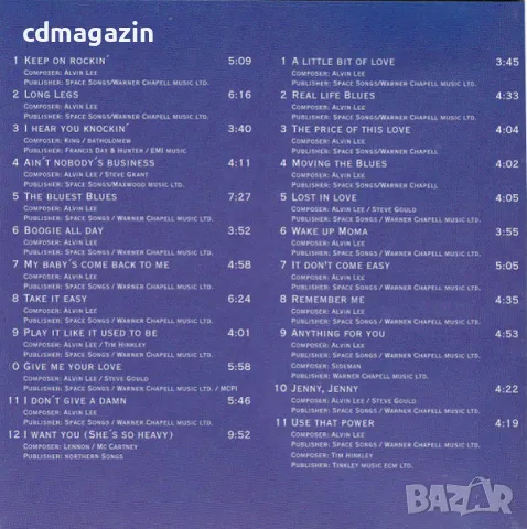 Компакт дискове CD Alvin Lee – Keep On Rockin, снимка 3 - CD дискове - 49744467