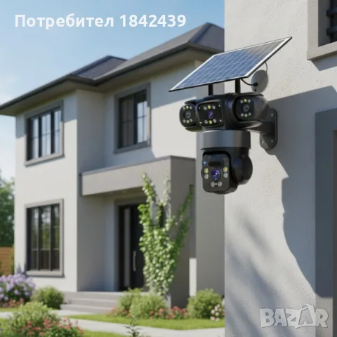 Соларна камера Lylu 4G със SIM и 4 лещи, снимка 7 - IP камери - 55840987