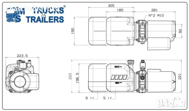 ЕЛЕКТРИЧЕСКА ХИДРАВЛИЧНА ПОМПА O.M.F.B. 12V 2000W Каталожен №: 14781609317, снимка 2 - Части - 41863748