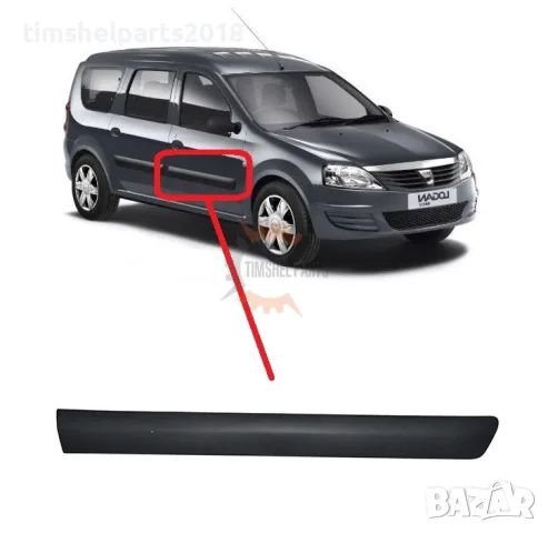 Покривна защитна лайстна, предна врата за Dacia Logan / MCV I 2003-2012 - Пасажерска страна