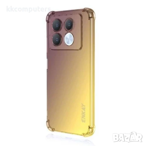 Infinix Note 40 Pro 4G Удароустойчив ENKAY Силиконов Калъф и Протектор, снимка 2 - Калъфи, кейсове - 51274847