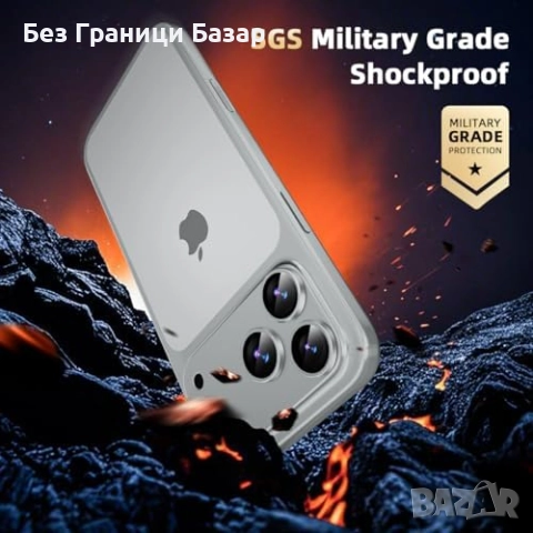 Нов Протектор за камера iPhone 17 Pro закалено стъкло и алуминиев ринг Защита Айфон, снимка 3 - Фолия, протектори - 51917713