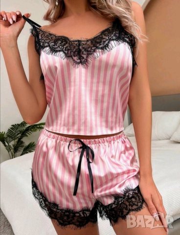 Секси сатенена пижама, снимка 5 - Пижами - 41790900