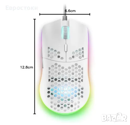 Геймърска мишка Mars Gaming MMAX,  кабелна ултралека мишка за игри, оптична 12400DPI, снимка 5 - Клавиатури и мишки - 48524212