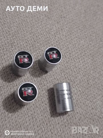 Качественни не ръждаем метал хром капачки за вентили винтили с емблеми на Нисан Nissan GTR кола джип, снимка 4 - Аксесоари и консумативи - 34592427