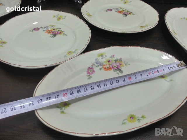 Стар български порцелан чинии , снимка 6 - Антикварни и старинни предмети - 48082311