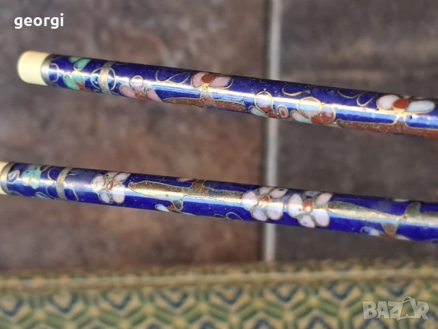 луксозни емайлирани стикове за суши от кост   26/2  , снимка 6 - Антикварни и старинни предмети - 50679054