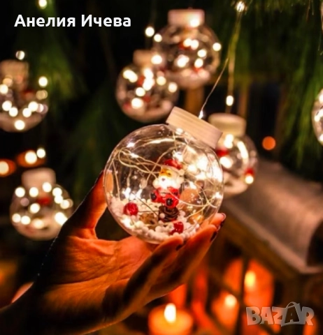 Светещ Коледен гирлянд с рингове , снимка 3 - Лед осветление - 51561594