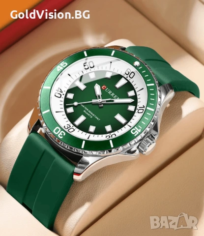Мъжки часовник – CURREN 8448 – Green + ПОДАРЪК, снимка 5 - Мъжки - 53206647