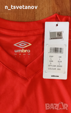 Спортна тениска UMBRO размер L НОВА, снимка 4 - Тениски - 36492639