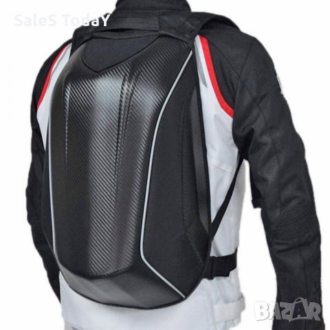 Раница за мотор, Аеродинамична, карбон, водоустойчива, твърд гръб, 56*37*20см., 30л., снимка 2 - Аксесоари и консумативи - 35712826