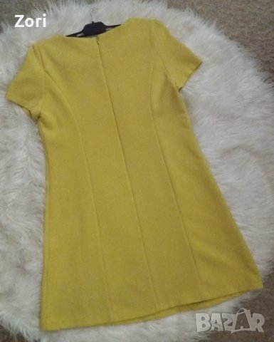 Рокля суинг в цвят горчица , снимка 2 - Рокли - 41527239