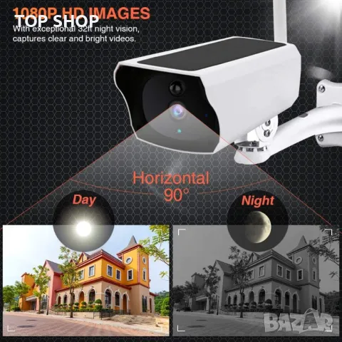 Автономна акумулаторна соларна WiFi камера Evatmaster , снимка 3 - IP камери - 48788266
