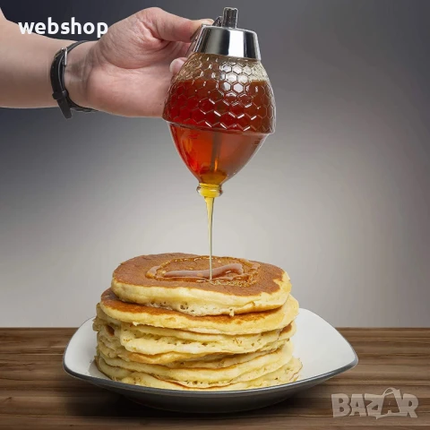 Акрилен диспенсър за мед, 200мл, прозрачен, 8.3x10x15cm, снимка 8 - Други стоки за дома - 50491701