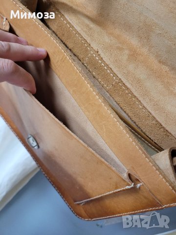 Естествена кожа винтидж чанта, снимка 9 - Чанти - 41000626