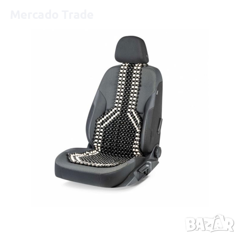 Масажор Mercado Trade, Универсален, За седалка, С дървени топчета, Черен