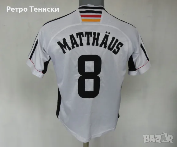 Тениска на Germany • домакински екип • №8 • adidas • бяло • размер L • сезон 1998 • Деца