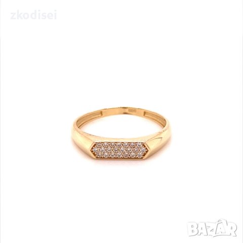Златен дамски пръстен 1,56гр. размер:55 14кр. проба:585 модел:20048-3, снимка 1 - Пръстени - 42636936