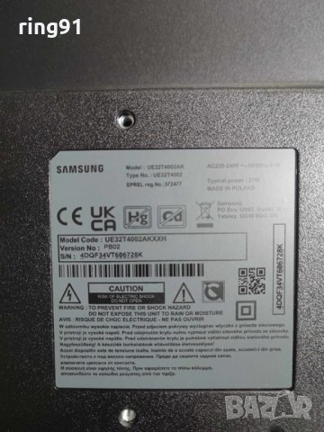 TV Samsung UE32T4002AK На части , снимка 2 - Части и Платки - 42414029