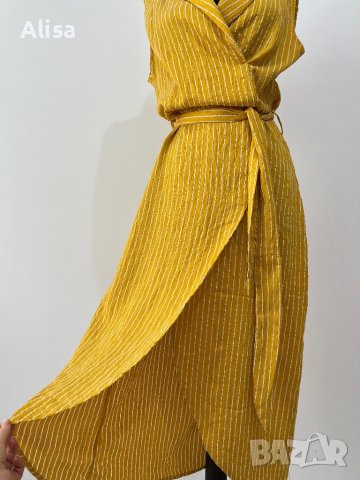 Жълта дамска рокля, снимка 8 - Рокли - 42055117