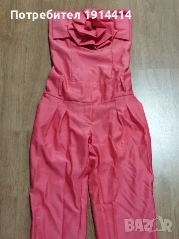 Елегантен дамски гащеризон с красиво цвете на бюста , снимка 4 - Гащеризони - 49752431