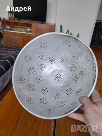 Стара алуминиева цедка,гевгир #10, снимка 2 - Други ценни предмети - 48772329