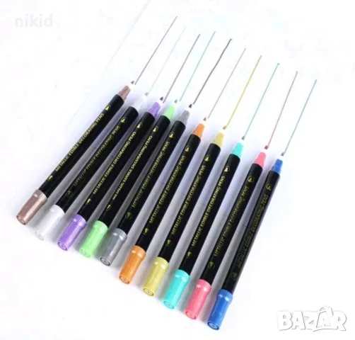 Сребро черен злато златен Маркер Флумастер Писалка двустранна сладкарска боя хранителен надпис  , снимка 13 - Други - 24854056